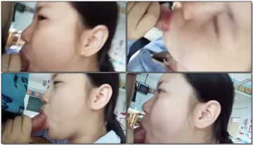 趁同学们还没来教室，男友解开拉链喂女友吃棒棒！