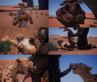 [3D]Wild Life - Feline pussy drilled by monster cock [Zuri x Minotaur] 英语无字